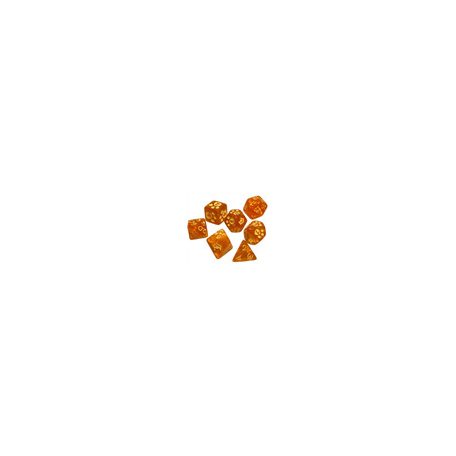 Kitten Polyhedral Dice (7) Orange-SJG5906A