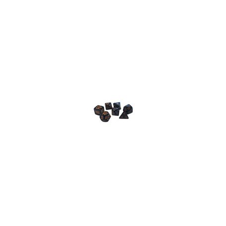 Kitten Polyhedral Dice (7) Black-SJG5906B