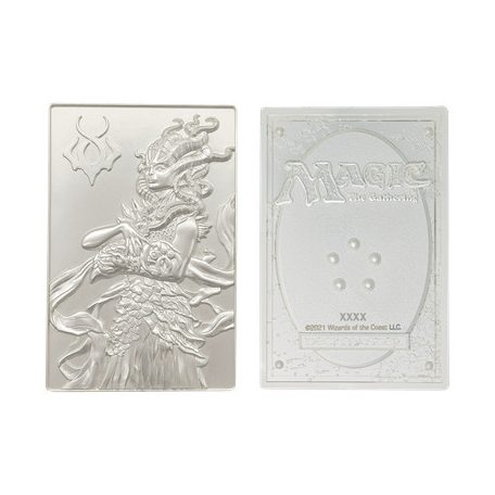 Magic the Gathering Limited Edition .999 Silver Plated Vraska Metal Collectible-HAS-MAG34