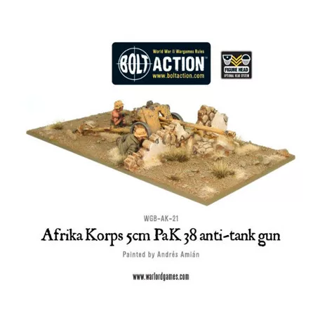 Bolt Action - Afrika Korps 5cm PaK 38 anti-tank gun - EN-WGB-AK-21