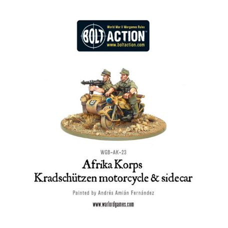 Bolt Action - Afrika Korps Kradschutzen motorcycle and sidecar - EN-WGB-AK-23