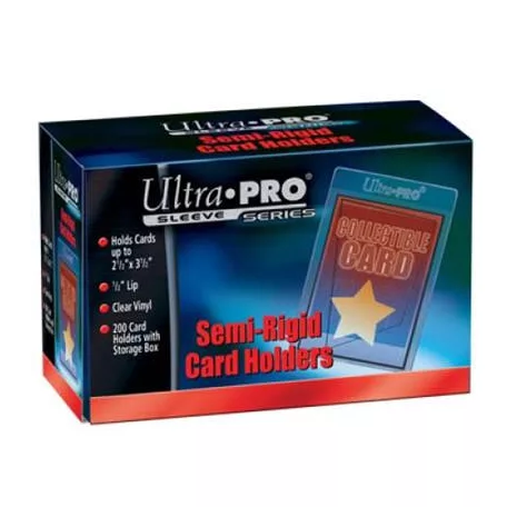 UP - Semi-Rigid Card Holders with 1/2" Lip (200 Card Holders)-81150