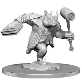 Magic: the Gathering Unpainted Miniatures: Freelance Muscle and Rhox Pummeler-90564