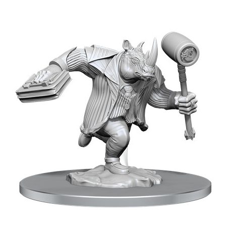 Magic: The Gathering Unpainted Miniatures: Freelance Muscle and Rhox Pummeler - EN-WZK90564