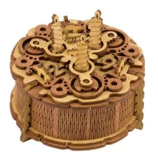Gift Puzzle Box - Wooden Gift Vault - Birthday Cake-36986