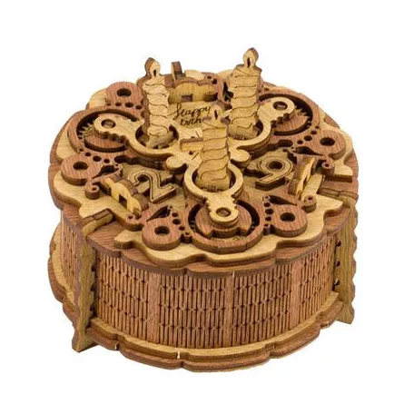 Gift Puzzle Box - Wooden Gift Vault - Birthday Cake-36986