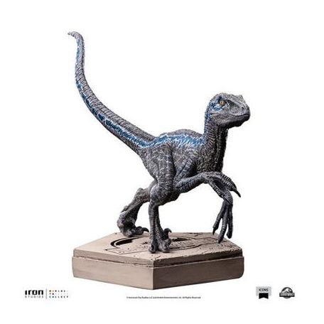 Jurassic World Icons - Velociraptor Blue Statue-UNIVJP75322-IC