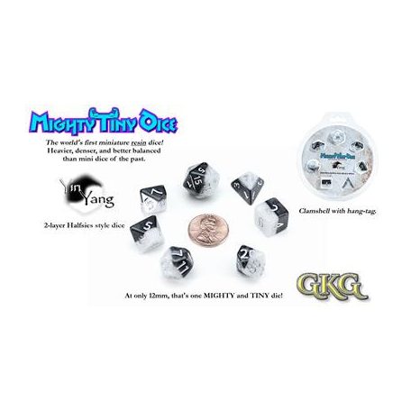 Mighty Tiny Dice - Yin Yang (7 Dice Set)-GKGTINYH87