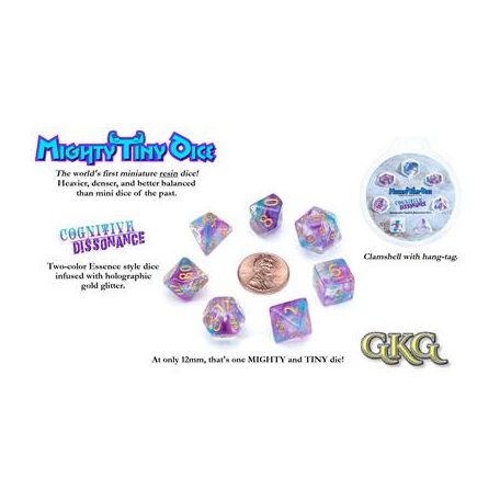 Mighty Tiny Dice - Cognitive Dissonance (7 Dice Set)-GKGTINYES53