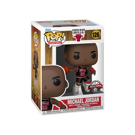 Funko POP! NBA: Bulls- Michael Jordan w/Jordans (Blk Pinstripe Jersey)(Exclusive)-FK60463
