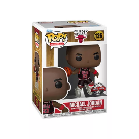 Funko POP! NBA: Bulls- Michael Jordan w/Jordans (Blk Pinstripe Jersey)(Exclusive)-FK60463
