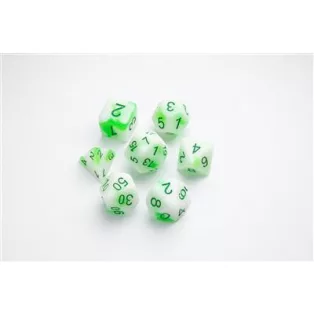 Gamegenic - Glow Series - Toxic Stones - RPG Dice Set (7 pcs)-GGS50029ML