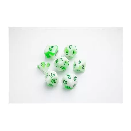 Gamegenic - Glow Series - Toxic Stones - RPG Dice Set (7 pcs)-GGS50029ML