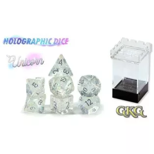 Holographic Dice - Unicorn (7 Dice Set)-GKGHL000