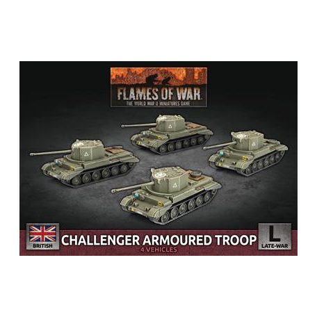 Flames Of War - Challenger Armoured Troop (4x Plastic) - EN-BBX72