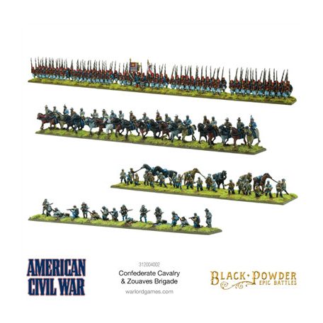 Black Powder Epic Battles - American Civil War Confederate Cavalry & Zouaves Brigade - EN-312004002