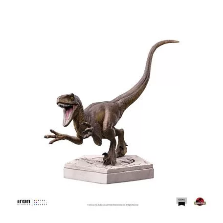 Jurassic World Icons - Velociraptor A Statue-UNIVJP75022-IC