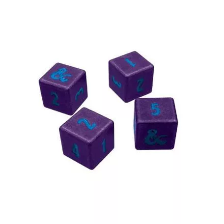 UP - Phandelver Campaign 4D6 Heavy Metal Dice "Royal Purple and Sky Blue" for Dungeons & Dragons-19859