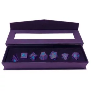 UP - Phandelver Campaign 7RPG Heavy Metal Dice "Royal Purple and Sky Blue" for Dungeons & Dragons-19860