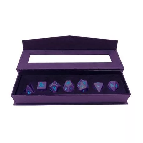 UP - Phandelver Campaign 7RPG Heavy Metal Dice "Royal Purple and Sky Blue" for Dungeons & Dragons-19860