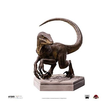 Jurassic Park Icons - Velociraptor C Statue-UNIVJP75222-IC