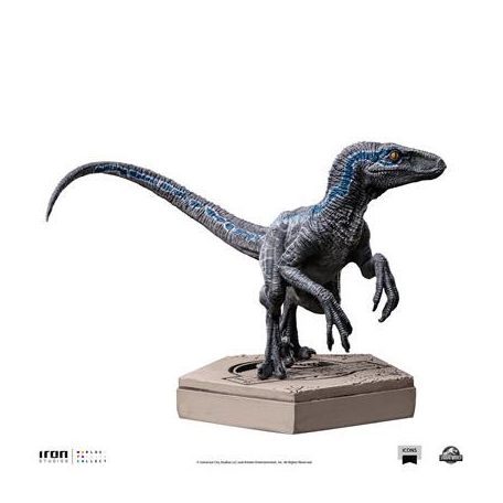 Jurassic Park Icons - Velociraptor B Blue Statue-UNIVJP75422-IC