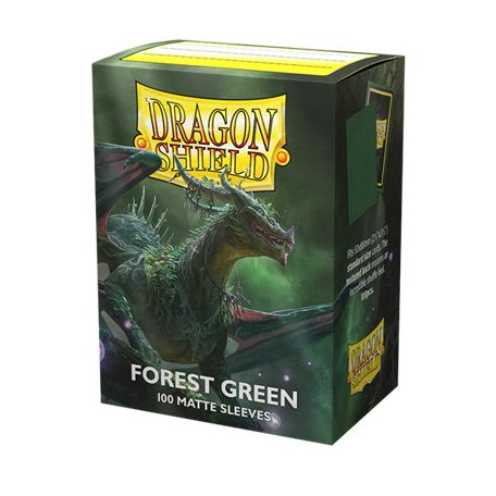 Dragon Shield Standard size Matte Sleeves - Forest Green (100 Sleeves)-AT-11056