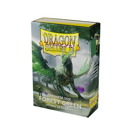 Dragon Shield Japanese size Matte Sleeves - Forest Green (60 Sleeves)-AT-11156