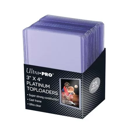 UP - 3" X 4" Ultra Clear Platinum Toploader 25ct-15910
