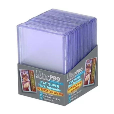 UP - Toploader - 3" X 4" Super Thick 100PT (25 pieces)-81846