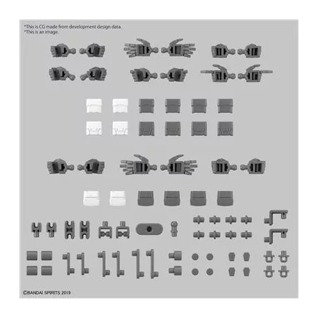 30MM 1/144 Option Parts Set 12 (Hand Parts /Multi-Joint)-MK65115