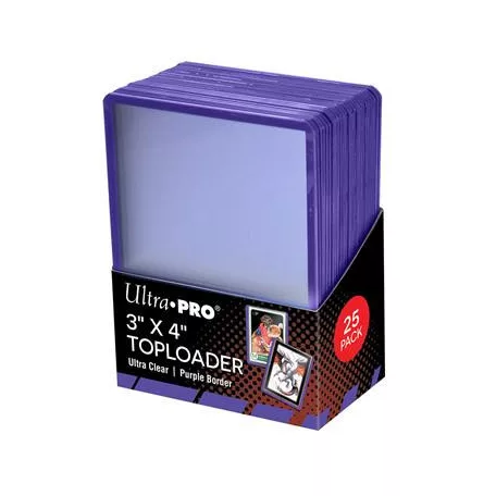 UP - 3" X 4" Purple Border Toploader 25ct-16160