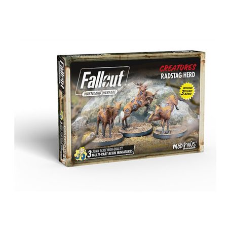 Fallout: Wasteland Warfare - Creatures: Radstag Herd - EN-MUH052289