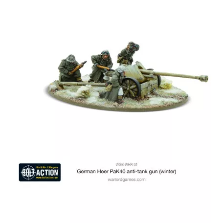 Bolt Action - German Heer 75mm Pak 40 anti-tank gun (Winter) - EN-WGB-WHR-31