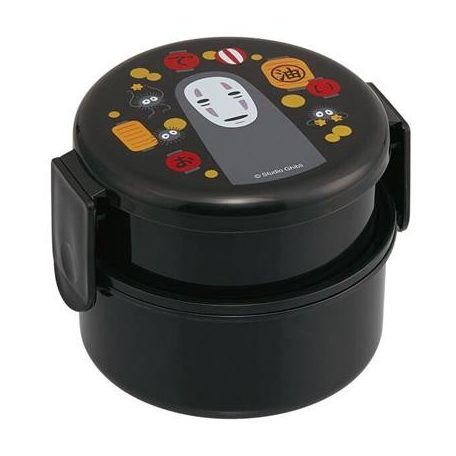 Ghibli - Two Layer Round Shape Lunch Box No Face & Lantern - Spirited Away-SKATER-54744