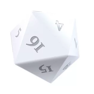 UP - Vivid Heavy Metal D20 Dice Set (2ct): White-16180