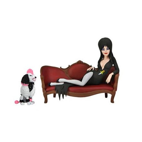 Elvira - 6” Scale Action Figure - Toony Terrors Elvira on Couch Boxed Set-NECA56082