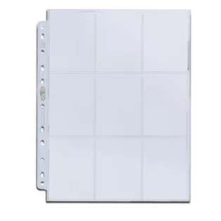 UP - Silver 9-Pocket Pages (11 Hole) Display (100 Pages)-81442-E