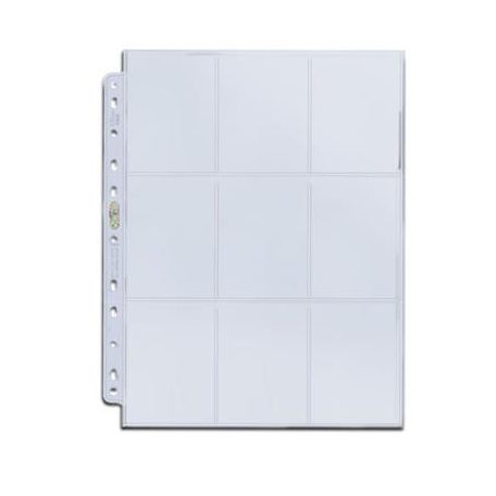 UP - Silver 9-Pocket Pages (11 Hole) Display (100 Pages)-81442-E
