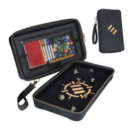 ENHANCE Tabletop RPGs Community Dice Organizer Case & XL Rolling Tray-ENTTCET100BKEW