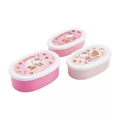 Set of 3 Lunch Box Sweety pink - Hello Kitty-SKATER-HK-60817