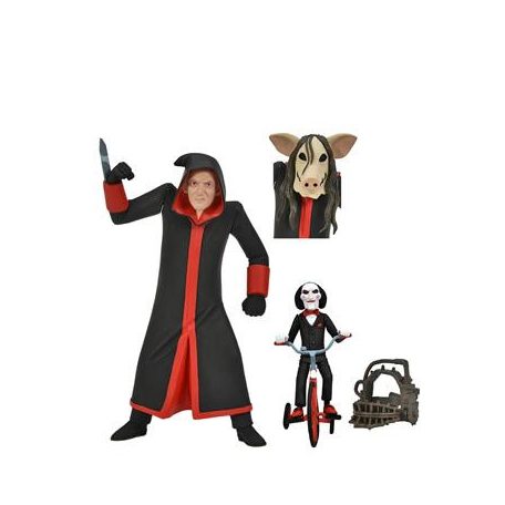 Saw - 6” Scale Action Figure - Toony Terrors Jigsaw Killer & Billy Tricycle Boxed Set-NECA60614
