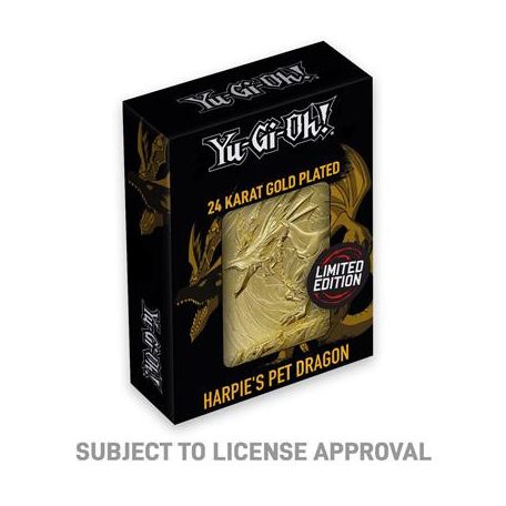 Yu-Gi-Oh! Limited Edition 24k Gold Plated Harpie's Pet Dragon Metal Card-KON-YGO79G