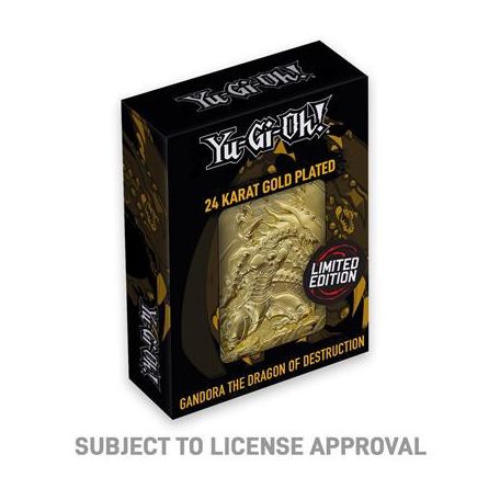 Yu-Gi-Oh! Limited Edition 24k Gold Plated Gandra the Dragon of Destruction Metal Card-KON-YGO80G